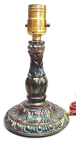 PRINCESS LAMP - US Glass-9 in. tall including electrical fitting,  5 in. diameter base