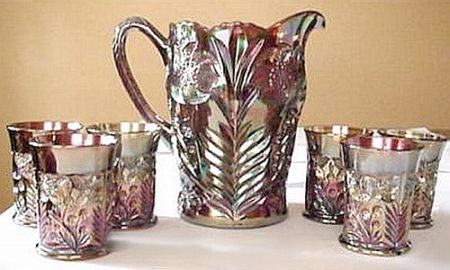 IGER LILY VARIANT Pitcher is 8.25 in. tall x 6.50 across top rim. 1900s RIIHIMAKI